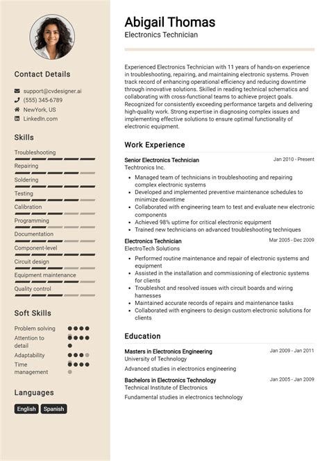 12 Electronic Technician Resume Examples for 2024.